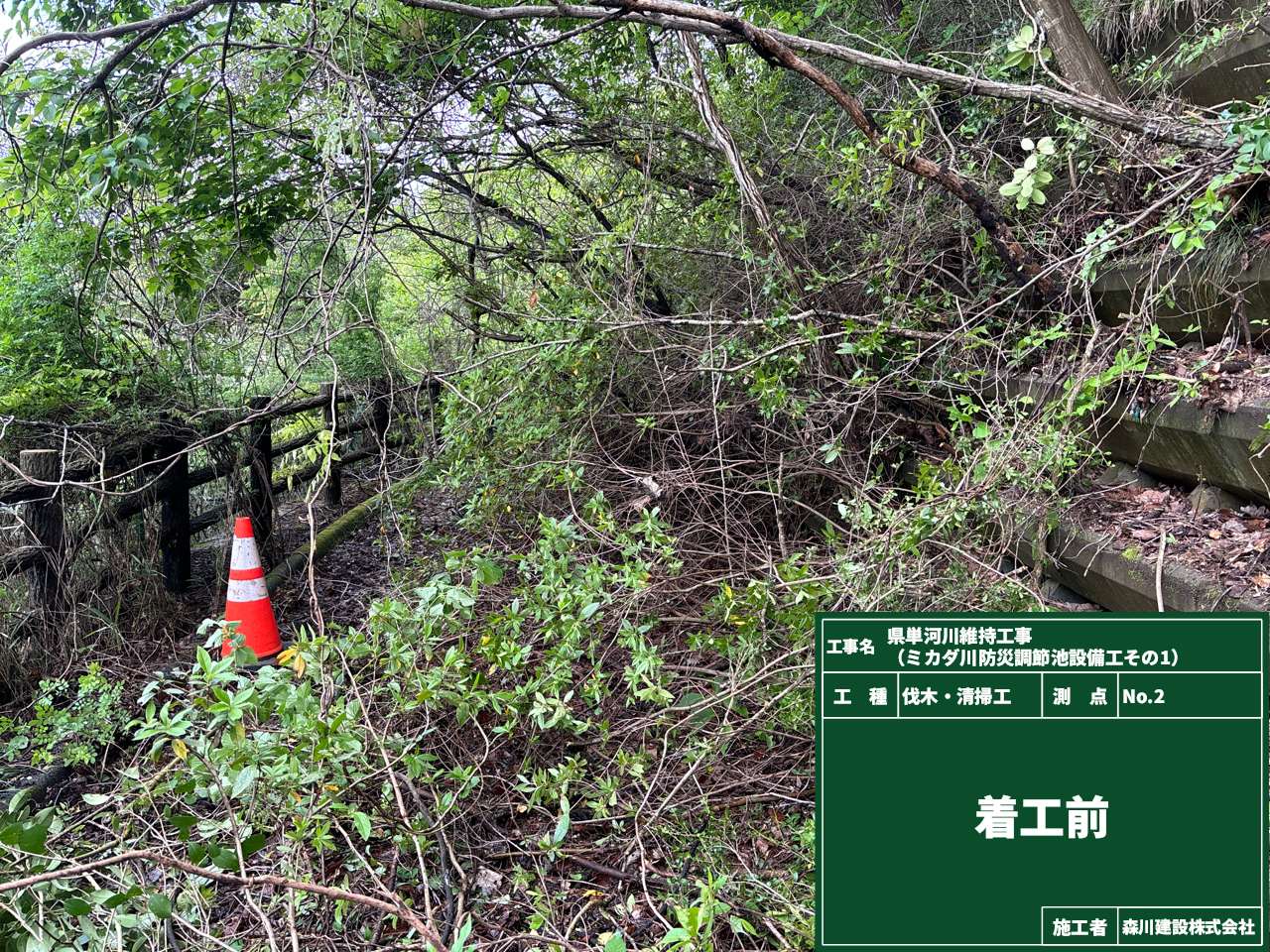 県単河川維持工事（ミカダ川防災調節池整備）